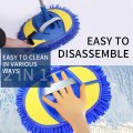 Roeolnil Spare Headgear Microfiber Car Wash Brush With Long Handle Washing Mop Kit Mitt Sponge Cleaning Supplies Duster Rv