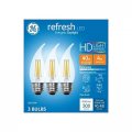 Ge Refresh 40-watt Eq Ca10 Daylight Dimmable Candle Bulb Light 3-pack