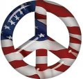Weston Ink Reflective Peace Symbol Decal With American Flag