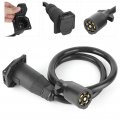 Trailer Extension Cord Fydun Flexible 7 Way 3 5ft Double Prong Male Plug Connector Rv Connecting Line Car Accessory