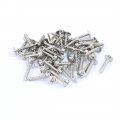 Uxcell 50pcs 2x12mm Stainless Steel Self Tapping Screw Round Phillips Head With Washer