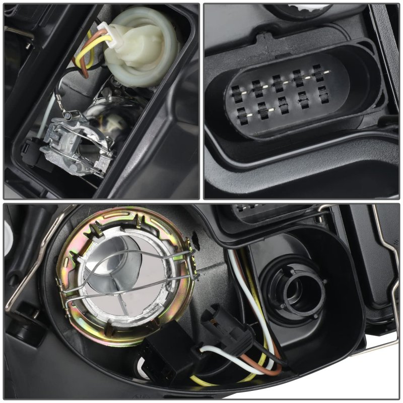 Auto Dynasty Euro Model E-code Style Halogen Headlight With Fog Lamp And Tool Kit Set For Vw Jetta Mk4 99-05 Driver Passenger
