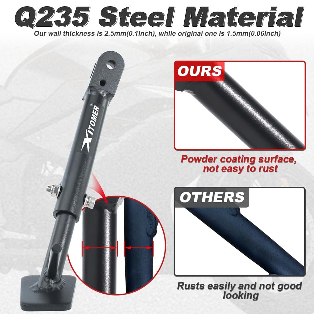 Adjustable Motorcycle Kickstand For Ninja 300 Abs Se 2014 2017 250 And Z250 2013 0 To 2 5 In Side Stand Foot Part