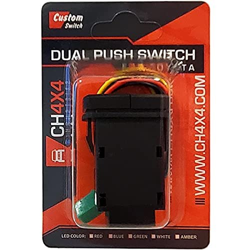 Ch4x4 Dual Push Switch For Toyota Tacoma Fj Cruiser Land Fortuner Hilux 4runner Prado 12v 3amp A Front Rear Lock Symbol Amber