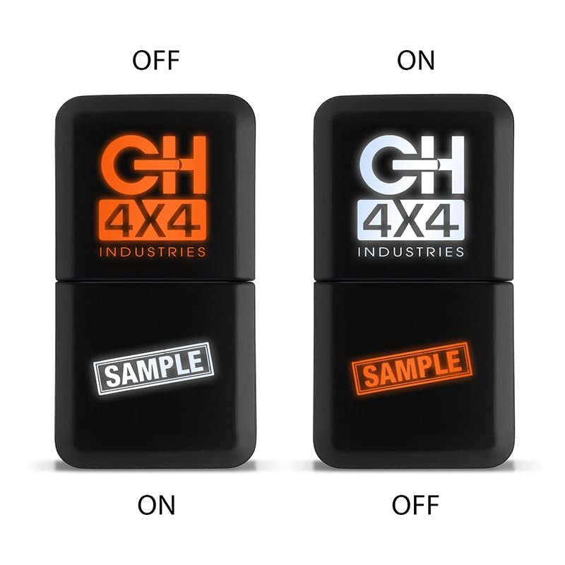Ch4x4 Dual Push Switch For Toyota Tacoma Fj Cruiser Land Fortuner Hilux 4runner Prado 12v 3amp A Front Rear Lock Symbol Amber