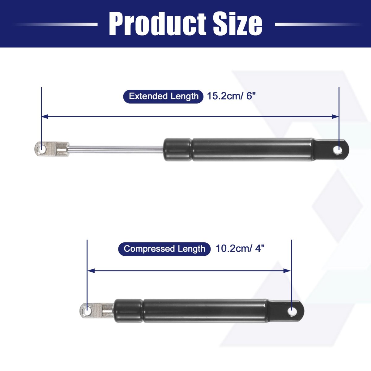2 Pcs 6 In 15lb 67n Black Lift Support Struts Gas Spring Universal For Rv Car Truck Boat Window Cabinet Door Cover Lids