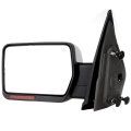 Left Side Towing Mirror Replacement For 2004 2014 Ford F150 Power Adjusted Heated With Turn Signal Puddle Light And Chrome Cap 