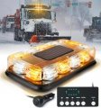 Lumenix 72 Led White Amber Rooftop Strobe Beacon Lights W Controller Magnetic Emergency Warning Traffic Flashing Light Bar For 