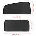 X Autohaux 4 Pcs Glass Shade Cover Wing Door Side Rear Window Sun Net For Tesla Model