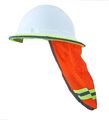Safety Depot High Visibility Reflective Hard Hat Neck Sun Shade Meets Ansi Nfpa 701 2010 Standards Single Orange Mesh 