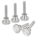 M4x20mm Knurled Thumb Screws 5pcs 304 Stainless Steel Flat Head Bolts With Shoulder Grip Knobs Fasteners 