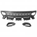 Freemotor802 Front Upper Grille Fit 2020-2023 Dodge Charger Widebody Srt Scat Pack Style Grill Abs Unpainted
