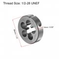 Uxcell Round Die Stock Handle Wrench Set 1 2-28 Unef Threading And 38mm 1-1 2 Holder Fits 26mm-38mm Od M12-m16 Adjustable For