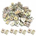 Uxcell 100pcs U-type Rivets Door Panel Screw Fastener Clips 6mm Hole Dia For Auto Car