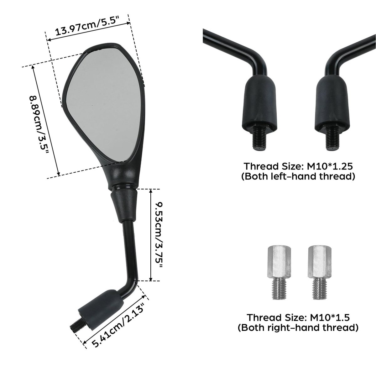 Tcmt Motorcycle Rear View Mirrors Fits For Bmw R1250gs 2019-2023 R1200gs Adventure 2014-19 M1000xr 23-25 Rninet Pure 16-23