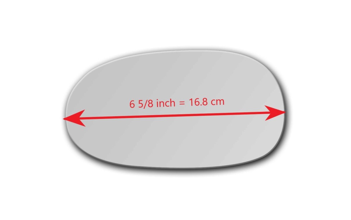 Mirror Glass For 2004 2008 Chrysler Crossfire Driver Side Left Lh Flat With Full Size Adhesive 6 5 8 In Diagonal Measure