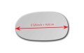 Mirror Glass For 2004 2008 Chrysler Crossfire Driver Side Left Lh Flat With Full Size Adhesive 6 5 8 In Diagonal Measure