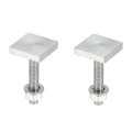 2pcs Universal Roof Rack T Shaped Bolt Rooftop Slots Track Bolts W Nuts Washers Bike Cross Bar Adapter 