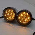 Httmt- Rear Smoke Running Brake Turn Signal Light Indicator Amber Compatible With 92-up H-d Sportster 883 1200 P N