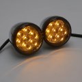 Httmt- Rear Smoke Running Brake Turn Signal Light Indicator Amber Compatible With 92-up H-d Sportster 883 1200 P N