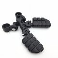 Smt Motorcycle Black Short Angled Adjustable P-clamps Large Footpeg Footrest For V-star Roadstar Suzuki Boulevard Equipped With