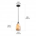 Battery Operated Glass Shade Pendent Lighti Not Hardwired Remote Control Ceiling Hanging Battery-powered Chandelier With