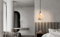 Battery Operated Glass Shade Pendent Lighti Not Hardwired Remote Control Ceiling Hanging Battery-powered Chandelier With