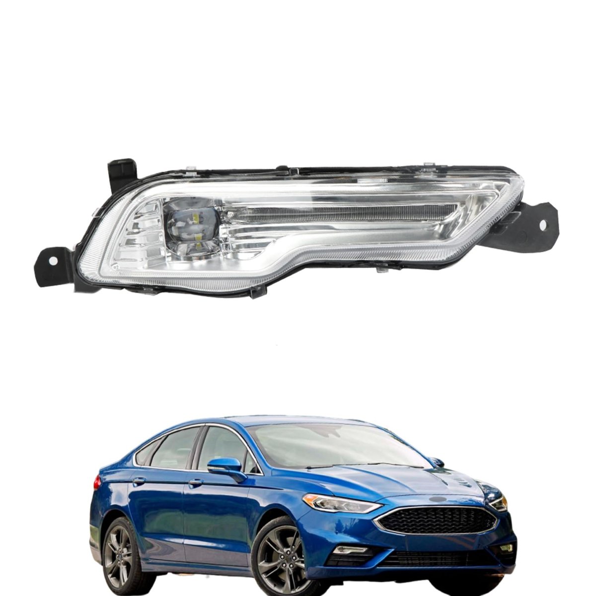 Right Side Fog Light Assembly For Fusion 2017 2018 And Explorer 2019 Clear Lens Replacement Hs73-15a254-db Hs73-15a255-db