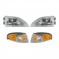 Headlight Assembly For 1994-1998 Ford Mustang Cobra Driver And Passenger Side 