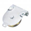 Uxcell 84mm Single Pulley Block Iron Hanging Wire Towing Wheel Cable Rope Runner Roller In Zinc Plated