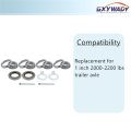 2 Set Trailer Bearing Kit Replacement For 1 Inch 2000-2200 Lbs Axle