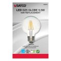 Satco S29878 5 Watt G25 Led Clear 2700k 500 Lumens 120 Volts 6-pack California Compliant Replaces S9878