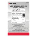 Satco S29878 5 Watt G25 Led Clear 2700k 500 Lumens 120 Volts 6-pack California Compliant Replaces S9878