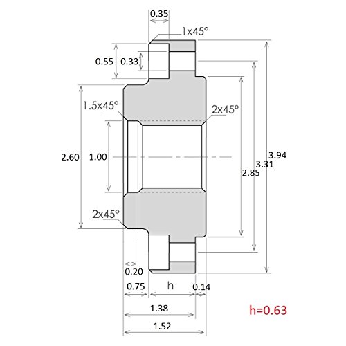 Hhip 3900-42 1-10 Threaded Back Plate For 4 Jaw Chucks