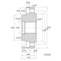 Hhip 3900-42 1-10 Threaded Back Plate For 4 Jaw Chucks