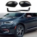 Korlot Carbon Fiber Fog Light Front Grille Signal Lamp Trim Side Mirror Cover For Chrysler Pacifica 2021-2022