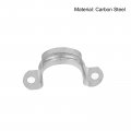 Uxcell Rigid Pipe Strap 16pcs 1 Inch 25mm Two Hole U Bracket Zinc Plated Steel Tension Tube Clip Clamp For Fixing