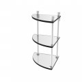 Allied Brass Ft-6 Foxtrot Collection Three Tier Corner Glass Shelf Matte White 