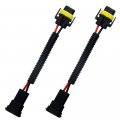 Wmycongcong 2 Pcs H8 H9 H11 Extension Wiring Harness Sockets Male Female Connector Pigtail Adapter For Headlights Fog Lights 