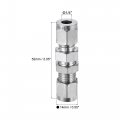 Uxcell Compression Tube Fitting 1 4 Od X Bulkhead Union Coupling Adapter 304 Stainless Steel