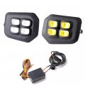 Astra Depot Left Right Tacoma Led Drl 4-eyes White Daytime Running Light Amber Dynamic Turn Signal Lamp Compatible For