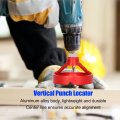 3 In 1 Vertical Hole Punch Locator With 6 Drill Bushings Woodworking Bit Guide Jig Fixture Used For Punching Red