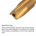 Uxcell Spiral Point Taps M10 X 1 5 0 03 Metric Titanium Coated Cobalt High Speed Steel Machine Thread Milling Screw Threading