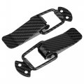 X Autohaux Universal Car Bumper Security Hook Lock Clips Quick Release For Trunk Fasteners Bumpers Fenders Carbon Fiber Pattern