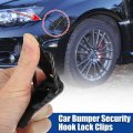 X Autohaux Universal Car Bumper Security Hook Lock Clips Quick Release For Trunk Fasteners Bumpers Fenders Carbon Fiber Pattern