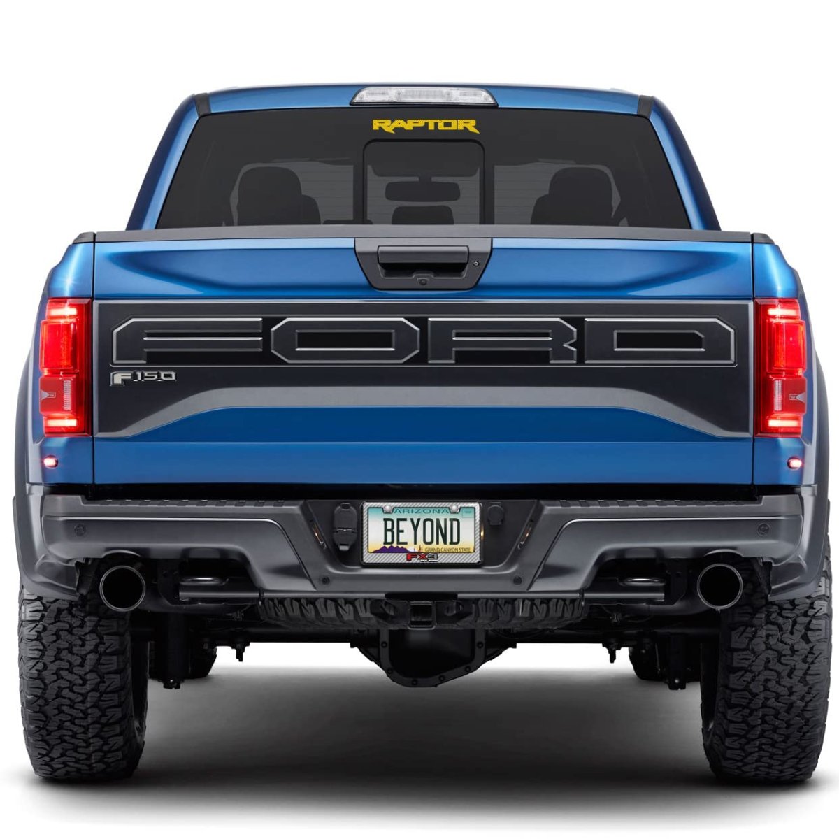Ford F-150 Fx4 Off Road In 3d On Silver Real 3k Carbon Fiber Finish Abs Plastic License Plate Frame