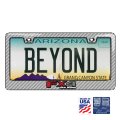 Ford F-150 Fx4 Off Road In 3d On Silver Real 3k Carbon Fiber Finish Abs Plastic License Plate Frame