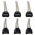 90980-11885 6x Ignition Coil Connector Plug Harness For Camry 2007-2008 L4 2 4l By Blue Elf 