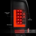 Compatible With 08-16 Ford Super Duty 3d Led L-bar Tail Light 3rd Third Brake Lamp Black Clear