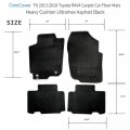 Carscover Custom Fit 2013-2018 Toyota Rav4 Suv Front And Rear Carpet Car Floor Mats Heavy Cushion Ultramax Asphalt Black